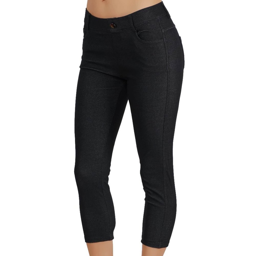 Women's Jean Look Cotton Blend Jeggings